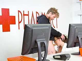 Chanel Preston's glasses covered in semen by a horny lover